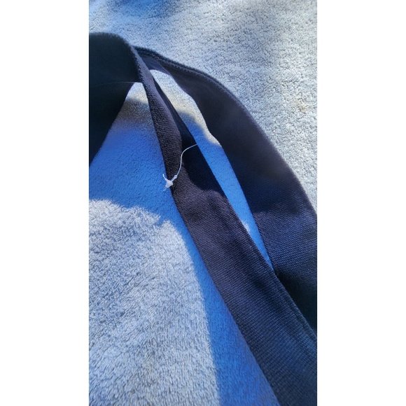 Trader Joes Reusable Canvas Cloth Tote Bag Grocery Navy Red Recycle Trendy - Picture 5 of 14